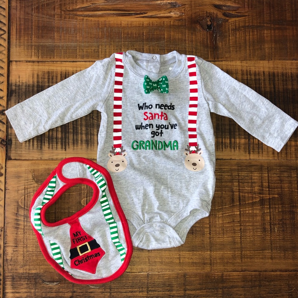 Christmas Onsie + Bib